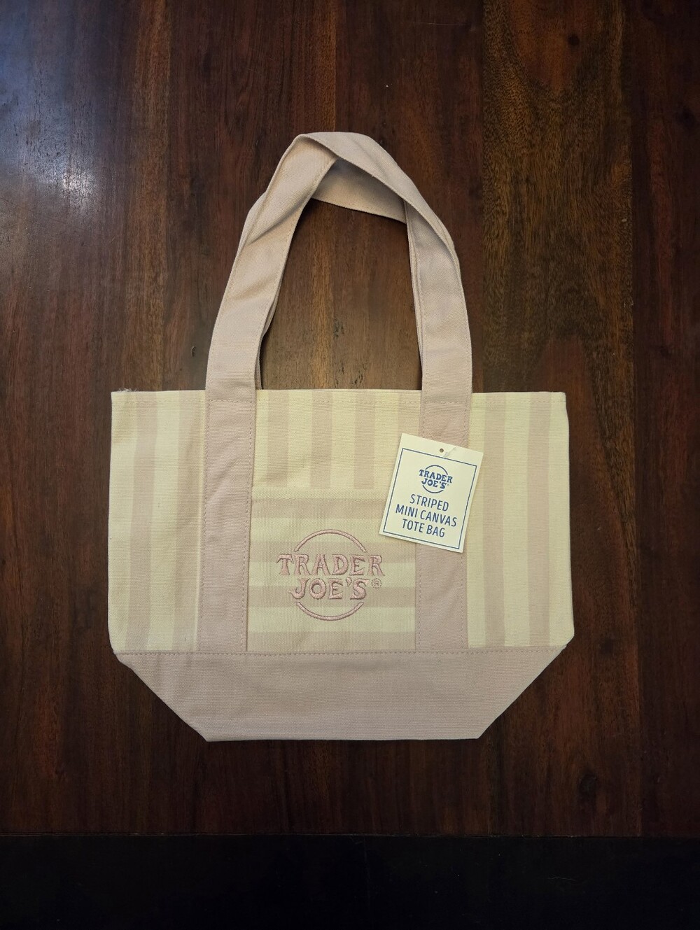 Trader Joe's Set of 4 Striped Mini Tote Bags - Picture 2 of 5